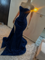 Stunning Mermaid Sweetheart Red Slit Sequin Prom Dresses Inspiration Prom Dress Princess