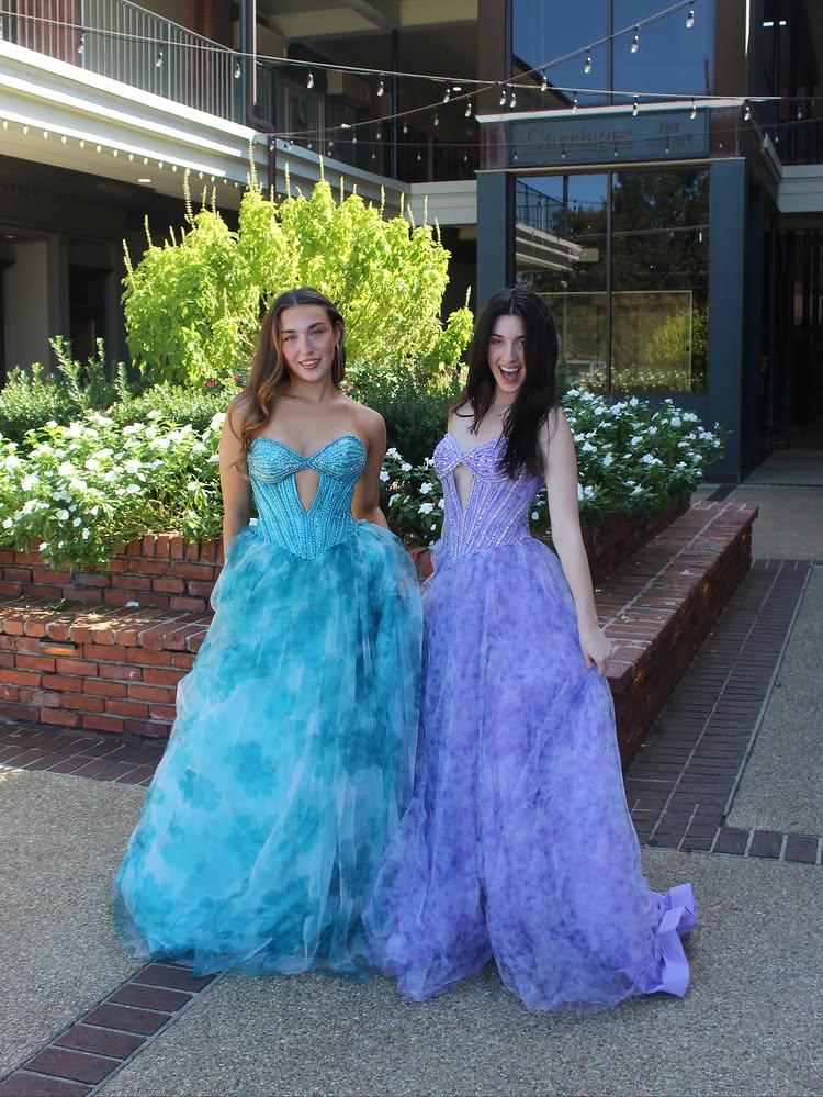 Sweetheart Cut Outs Sleeveless Flower Floral Print A-Line Side Prom Dress Floor-Length