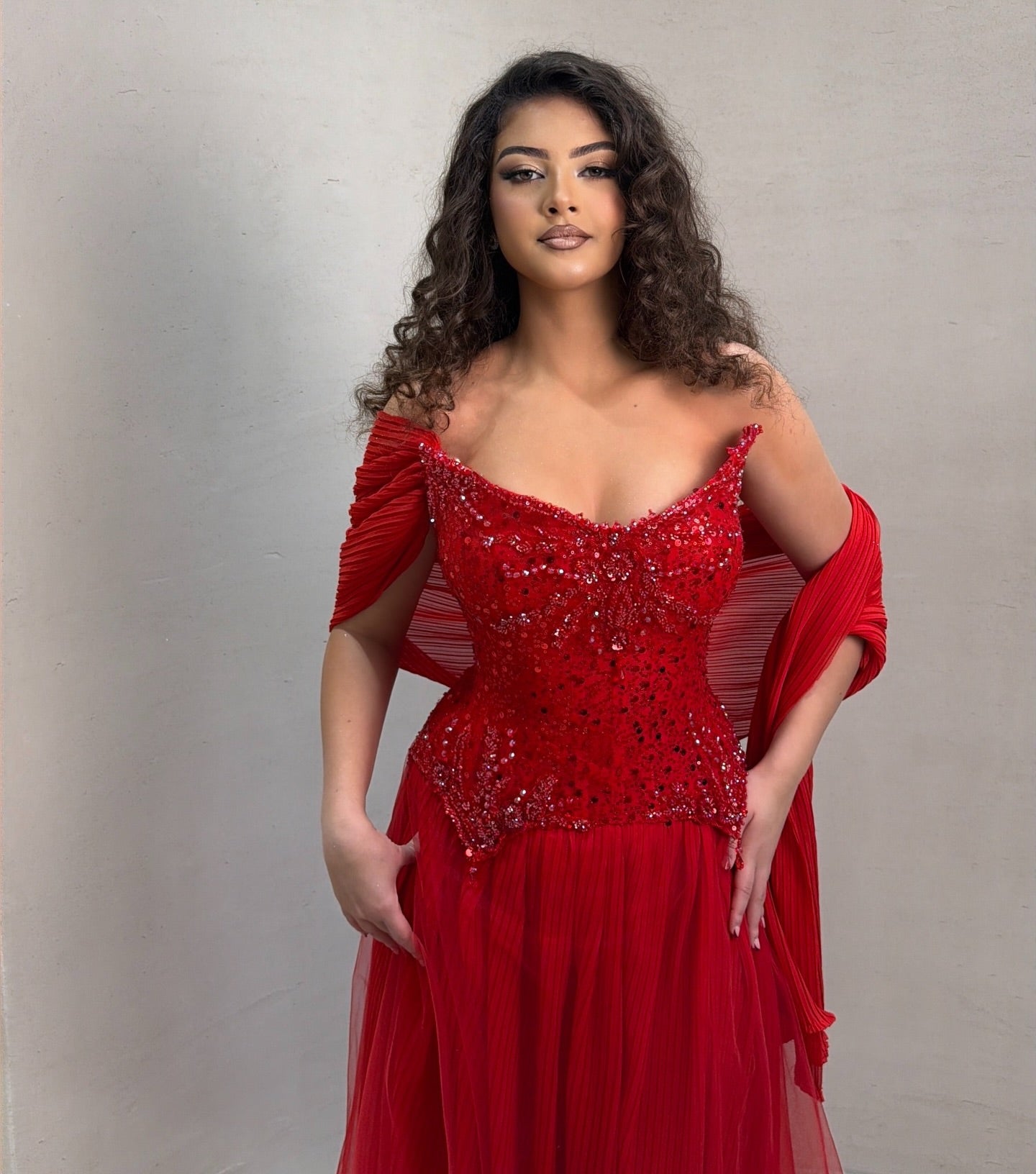 Sweetheart Sleeveless Beaded Sequins Tulle A-Line Evening Dress