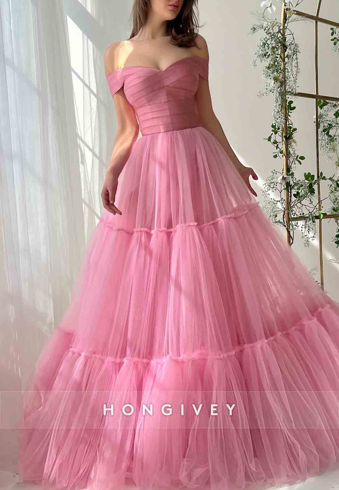 Pink Sweetheart Regular Straps Ruched A-Line Empire Prom Dresses