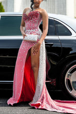 Sweetheart Beaded Sleeveless Mermaid Floor-Length Prom Dress for Black Girl