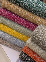 Pink Sequins Sparkle Off the Shoulder Lace Long Sleeve Mermaid Floor-Length Evening Dress