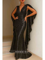 Sexy Sequins Sleeveless Mermaid Evening Dress