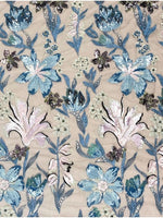 O-Neck Flowers Floral Print Long Sleeve A-Line Floor-Length Evening Dress