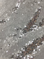 V-Neck Long Sleeves Mermaid Sequined with Glitter Evening Gown