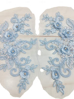 Half Sleeve Applique Belt Evening Gown Mother of the Bride Dress