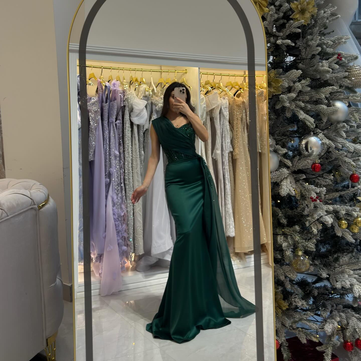 Tulle One Shoulder Sleeveless Mermaid Court Train Evening Dress